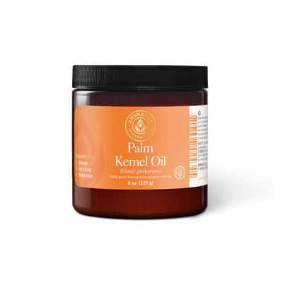 Aromatics International Palm Kernel Oil 8oz | Cold-Pressed, Unrefined, Pure Carrier Oil for Skincare, Hair, Soap Making, and DIY Beauty Products
