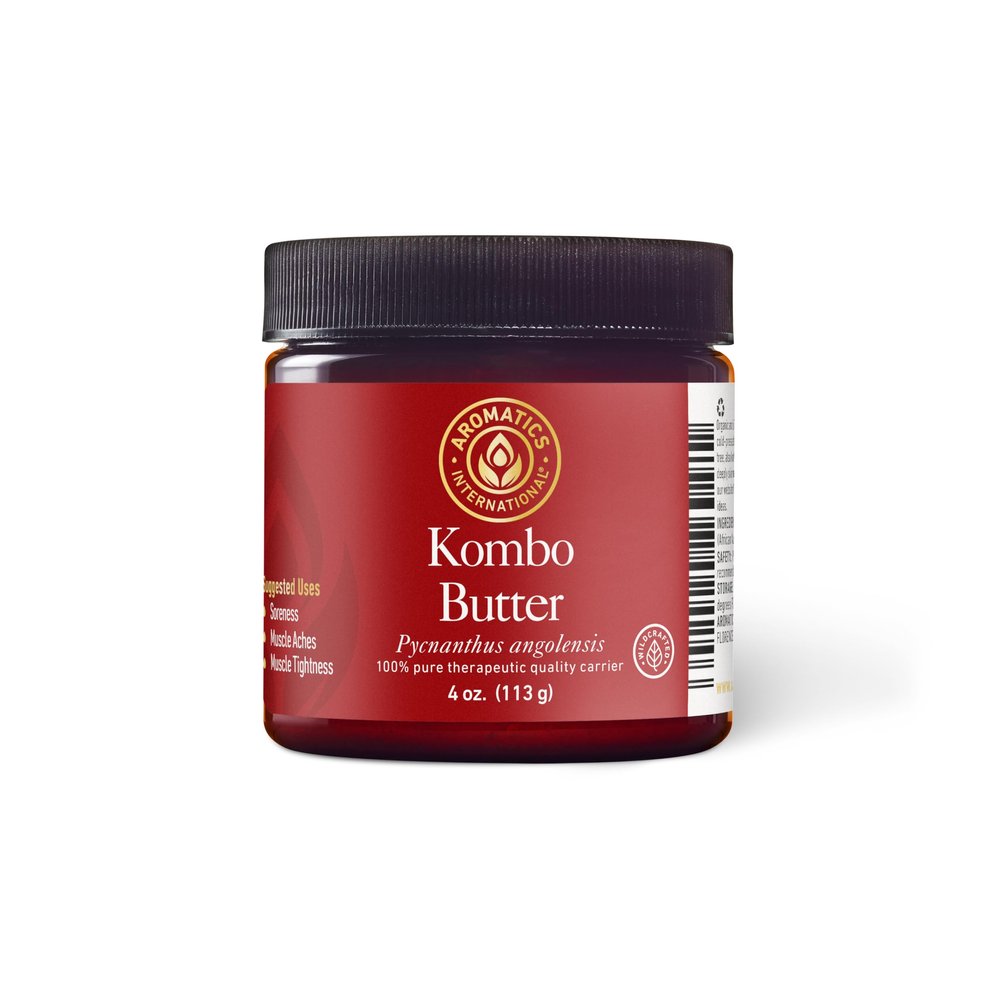 Aromatics International Kombo Butter 4oz | Natural Moisturizing Butter for Skin, Hair, and Body | Rich in Essential Fatty Acids and Antioxidants | Vegan and Organic