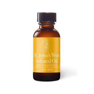 Aromatics International St. Johns Wort Infused Olive Oil  1 fl oz | Cold-Infused, Pure & Natural Carrier Oil for DIY Skincare, Massage, and Aromatherapy