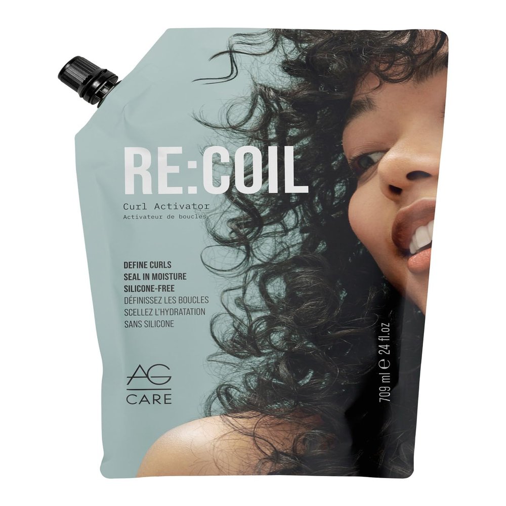 AG Care Re:Coil Curl Activator Curl Cream Award-Winning Curl Creating Complex - Ultra-Nourishing Curly Hair Cream for Defined, Healthy Curls, 24 Fl Oz