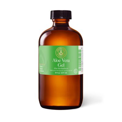 Aromatics International Aloe Vera Gel 8fl-oz  Organic Cold-Pressed, Pure Moisturizing Gel for Skin, Hydrating & Soothing, Natural Skincare Solution