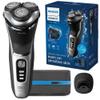 Philips Norelco Shaver 3900 Series, Wet and Dry Electric Shaver, P-Cap, Travel Pouch, Charging Stand, Storm Blue, Model S3341/92 view 1