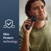 Philips Norelco Shaver 3900 Series, Wet and Dry Electric Shaver, P-Cap, Travel Pouch, Charging Stand, Storm Blue, Model S3341/92 view 4