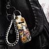 Baxinh Sunflower Cow Printed Chapstick Holder Keychain Clip-on Sleeve Chap Stick Pouch Lip Balm Holsteror Lipstick Tracker Safeguard view 3