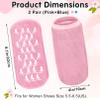 Yihurlm Moisturizing Socks,2 Pairs Soft Moisturizing Gel Socks,Non Slip Gel Socks for Dry Cracked Feet Women,Reusable Spa Socks for Repairing Softening Cracked Heel(Pink & Blue) view 2