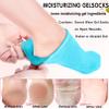 Yihurlm Moisturizing Socks,2 Pairs Soft Moisturizing Gel Socks,Non Slip Gel Socks for Dry Cracked Feet Women,Reusable Spa Socks for Repairing Softening Cracked Heel(Pink & Blue) view 3