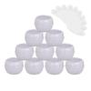 10Packs 20G/20ML Frosted Container Jars with Inner Liner for Scrubs, Oils, Salves, Creams, Lotions, Makeup Cosmetics with Mini Spatulas (transparent) view 1