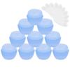 10Packs 50G/50ML Frosted Container Jars with Inner Liner for Scrubs, Oils, Salves, Creams, Lotions, Makeup Cosmetics with Mini Spatulas (blue) view 1