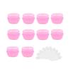 10Packs 5G/5ML Frosted Container Jars with Inner Liner for Scrubs, Oils, Salves, Creams, Lotions, Makeup Cosmetics with Mini Spatulas (Pinkish) view 1