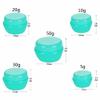10Packs 5G/5ML Frosted Container Jars with Inner Liner for Scrubs, Oils, Salves, Creams, Lotions, Makeup Cosmetics with Mini Spatulas (green) view 2