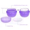 10Packs 10G/10ML Frosted Container Jars with Inner Liner for Scrubs, Oils, Salves, Creams, Lotions, Makeup Cosmetics with Mini Spatulas (purple) view 3