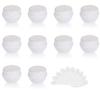 10Packs 10G/10ML Frosted Container Jars with Inner Liner for Scrubs, Oils, Salves, Creams, Lotions, Makeup Cosmetics with Mini Spatulas (white) view 1
