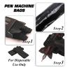 Large Tattoo Machine Covers - Narkysus 200Pcs Tattoo Pen Covers Disposable Black Pen Bags 2.5 x 7.1in Machine Sleeves for Tattoo Supplies view 3