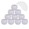 10Packs 30G/30ML Frosted Container Jars with Inner Liner for Scrubs, Oils, Salves, Creams, Lotions, Makeup Cosmetics with Mini Spatulas (transparent) view 1