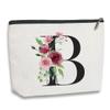 Initial Makeup Bag, Personalized Gifts for Women, Bridesmaid Gifts, Birthday Gifts for Women Mom, Gifts for Best Friend, Bride Bridesmaid Cosmetic bag (Letter B) view 1