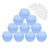 10Packs 30G/30ML Frosted Container Jars with Inner Liner for Scrubs, Oils, Salves, Creams, Lotions, Makeup Cosmetics with Mini Spatulas (blue) view 1