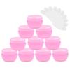 10Packs 30G/30ML Frosted Container Jars with Inner Liner for Scrubs, Oils, Salves, Creams, Lotions, Makeup Cosmetics with Mini Spatulas (pink) view 1