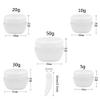10Packs 20G/20ML Frosted Container Jars with Inner Liner for Scrubs, Oils, Salves, Creams, Lotions, Makeup Cosmetics with Mini Spatulas (white) view 2