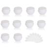 10Packs 5G/5ML Frosted Container Jars with Inner Liner for Scrubs, Oils, Salves, Creams, Lotions, Makeup Cosmetics with Mini Spatulas (white) view 1