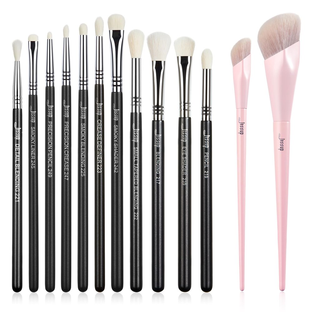 Jessup Eyeshadow Brushes T340 with Jessup Makeup Brushes T497