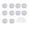 10Packs 10G/10ML Frosted Container Jars with Inner Liner for Scrubs, Oils, Salves, Creams, Lotions, Makeup Cosmetics with Mini Spatulas (transparent) view 1