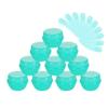 10Packs 20G/20ML Frosted Container Jars with Inner Liner for Scrubs, Oils, Salves, Creams, Lotions, Makeup Cosmetics with Mini Spatulas (green) view 1