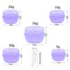 10Packs 5G/5ML Frosted Container Jars with Inner Liner for Scrubs, Oils, Salves, Creams, Lotions, Makeup Cosmetics with Mini Spatulas (purple) view 2
