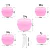 10Packs 20G/20ML Frosted Container Jars with Inner Liner for Scrubs, Oils, Salves, Creams, Lotions, Makeup Cosmetics with Mini Spatulas (Pinkish) view 2