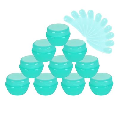10Packs 30G/30ML Frosted Container Jars with Inner Liner for Scrubs, Oils, Salves, Creams, Lotions, Makeup Cosmetics with Mini Spatulas (green)