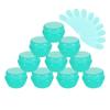 10Packs 30G/30ML Frosted Container Jars with Inner Liner for Scrubs, Oils, Salves, Creams, Lotions, Makeup Cosmetics with Mini Spatulas (green) view 1