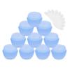 10Packs 20G/20ML Frosted Container Jars with Inner Liner for Scrubs, Oils, Salves, Creams, Lotions, Makeup Cosmetics with Mini Spatulas (blue) view 1
