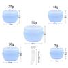 10Packs 20G/20ML Frosted Container Jars with Inner Liner for Scrubs, Oils, Salves, Creams, Lotions, Makeup Cosmetics with Mini Spatulas (blue) view 2