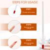 17cm Rubber Cuticle Pusher Cleaner, 4 Pieces Red Hard Rubber End Tipped Nail Art Tool Cuticle Pusher Cleaner And Professional Plastic Handle Cuticle Stick for Hand Care Nail, Nail Cleaner Tool view 3