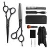 10 PCS Hair Cutting Scissors Set, Professional Haircut Scissors Kit with Cutting Scissors,Thinning Scissors,Black Hairdressing Shears Set5.5'',6.0'' (5.5 inch) view 1