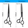10 PCS Hair Cutting Scissors Set, Professional Haircut Scissors Kit with Cutting Scissors,Thinning Scissors,Black Hairdressing Shears Set5.5'',6.0'' (5.5 inch) view 2