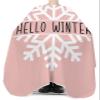 Blush Pink Snowflake Barber Cape - Salon Hair Cutting Cape for Women,Men,Adults,Haircut Cape with Adjustable Elastic Neckline Hairdressing Stylist Cape Gown Accessories Hello Winter Christmas Holiday view 3