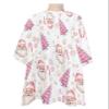 Christmas Santa Claus Barber Cape - Salon Hair Cutting Cape for Women,Men,Adults,Haircut Cape with Adjustable Elastic Neckline Hairdressing Stylist Cape Gown Accessories Pink Minimalist Tree Snowflake view 1