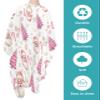 Christmas Santa Claus Barber Cape - Salon Hair Cutting Cape for Women,Men,Adults,Haircut Cape with Adjustable Elastic Neckline Hairdressing Stylist Cape Gown Accessories Pink Minimalist Tree Snowflake view 2