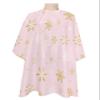 Blush Pink Snowflake Barber Cape - Salon Hair Cutting Cape for Women,Men,Adults,Haircut Cape with Adjustable Elastic Neckline Hairdressing Stylist Cape Accessories Merry Christmas Romantic Gold White view 1