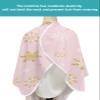 Blush Pink Snowflake Barber Cape - Salon Hair Cutting Cape for Women,Men,Adults,Haircut Cape with Adjustable Elastic Neckline Hairdressing Stylist Cape Accessories Merry Christmas Romantic Gold White view 4