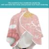 Blush Pink Snowman Barber Cape - Salon Hair Cutting Cape for Women, Men, Kids, Adults, Haircut Cape with Adjustable Elastic Neckline Hairdressing Stylist Cape Gown Accessories Christmas Gold Snowflake view 4