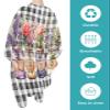 Valentine's Plaid Barber Cape - Salon Hair Cutting Cape for Women,Men,Adults,Haircut Cape with Adjustable Elastic Neckline Hairdressing Stylist Cape Accessories Botanical Lavender Roses Flower Leaves view 2