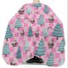 Christmas Barber Cape - Salon Hair Cutting Cape for Women,Men,Kids,Adults,Haircut Cape with Adjustable Elastic Neckline Hairdressing Stylist Cape Gown Accessories Santa Pine Tree Snowflake Plaid Pink view 3