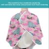 Christmas Barber Cape - Salon Hair Cutting Cape for Women,Men,Kids,Adults,Haircut Cape with Adjustable Elastic Neckline Hairdressing Stylist Cape Gown Accessories Santa Pine Tree Snowflake Plaid Pink view 4