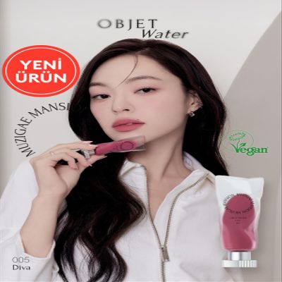 MUZIGAE MANSION Objet Water Lip Stain Matte Lipstick  (Watery to Blurry Tint), Long-Lasting, Hydrating, Waterproof Wear  K-Beauty Liquid Lipstick for Women, Bold Red Tinted Gloss (005 DIVA)