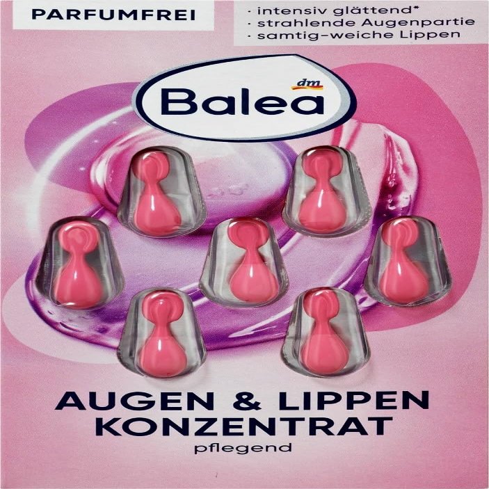 Balea Concentrate Serum Capsule for Lips and Under Eyes, 7 pcs