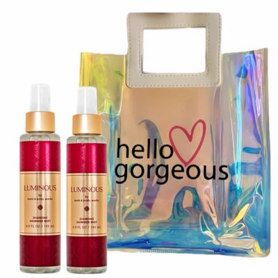Bath & Body Works - LUMINOUS - 2-Pieces Diamond Shimmer Mist and Hello Gorgeous Gift Bag