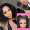 12 Inch Wear and Go Glueless Curly Bob Wig Human Hair Pre Plucked,Deep Wave No Glue Bob Wigs,Pre cut Transparent Lace Front Wigs Human Hair Natural Hairline for Women 200% Density view 2