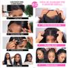 12 Inch Wear and Go Glueless Curly Bob Wig Human Hair Pre Plucked,Deep Wave No Glue Bob Wigs,Pre cut Transparent Lace Front Wigs Human Hair Natural Hairline for Women 200% Density view 4