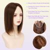 Lovenea Human Hair Toppers for Women 18 * 20 cm Large Area Cover 10 Inch 4# Color Straight Hair Swiss Lace Base Clip in Topper Hairpiece for Hair Loss Thinning Hair (10 Inch, 4#) view 4